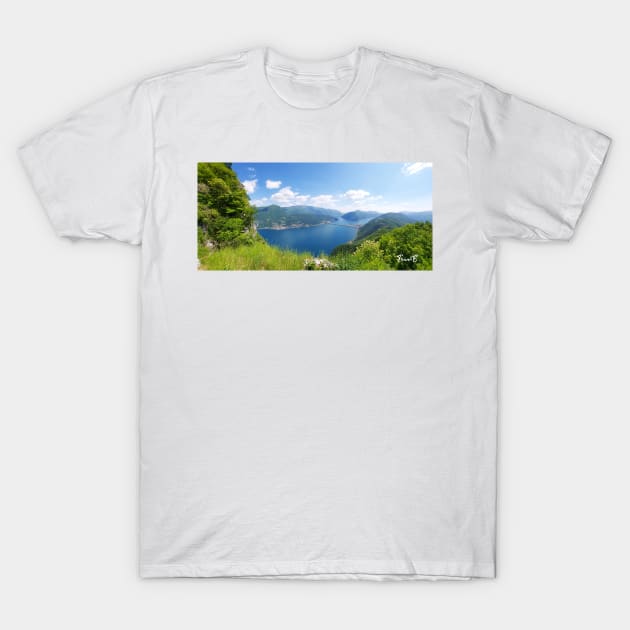 Lago di Lugano T-Shirt by poupoune